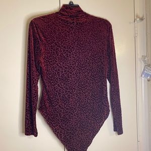 2X Forever 21 Red Leopard bodysuit